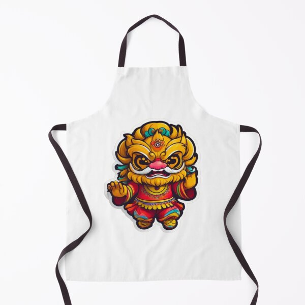 Item preview, Yellow lion dance designed and sold by KorArtStudio.