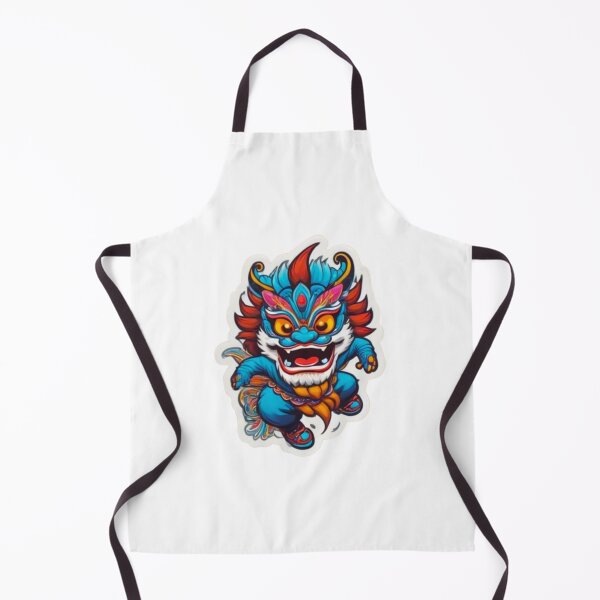 Item preview, Blue lion dance designed and sold by KorArtStudio.