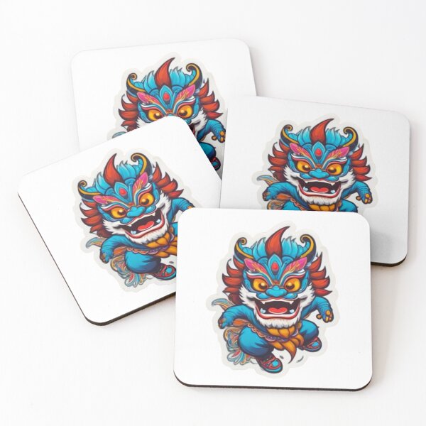 Item preview, Blue lion dance designed and sold by KorArtStudio.