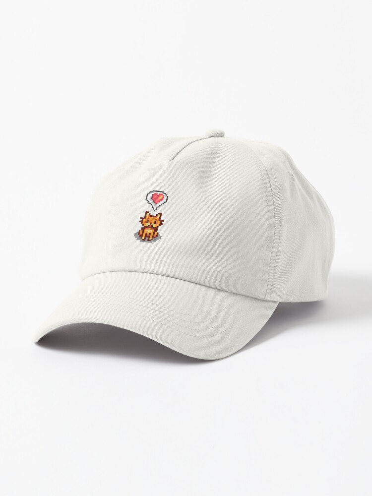 Aperçu 1 sur 7. Casquette avec l'œuvre Chat heureux de Stardew Valley créée et vendue par r9440.