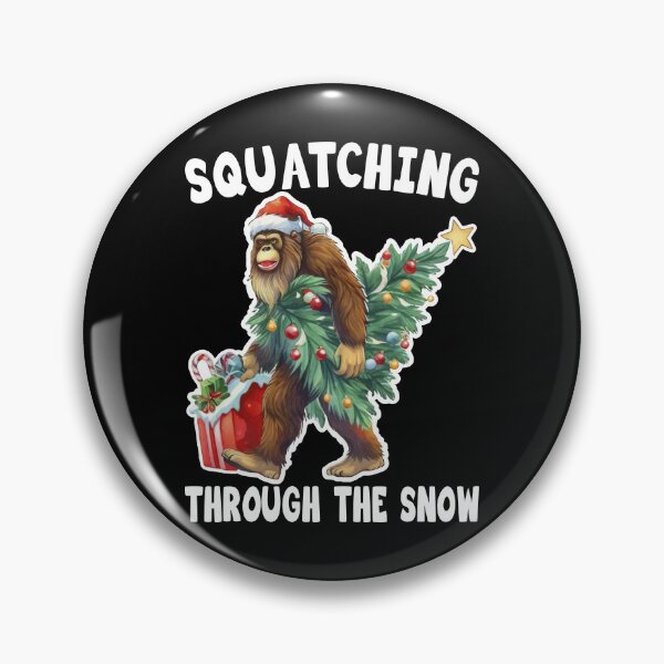 Item preview, Squatching Through The Snow Sasquatch Bigfoot Christmas designed and sold by Porcupine Tees ⭐⭐⭐⭐⭐.