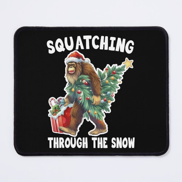 Item preview, Squatching Through The Snow Sasquatch Bigfoot Christmas designed and sold by Porcupine Tees ⭐⭐⭐⭐⭐.