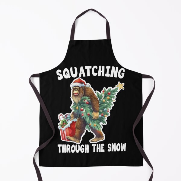 Item preview, Squatching Through The Snow Sasquatch Bigfoot Christmas designed and sold by Porcupine Tees ⭐⭐⭐⭐⭐.