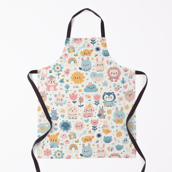 Item preview, Floral pattern with animal cartoon cute party. designed and sold by pigxel cyber.