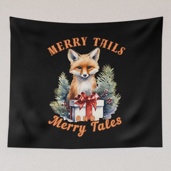 Item preview, Merry Tails and Merry Tales. fox watercolor designed and sold by FoxVibes.