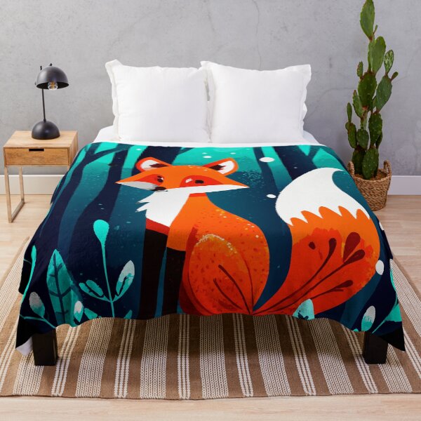 Item preview, cute fox in the forest designed and sold by ururuty.