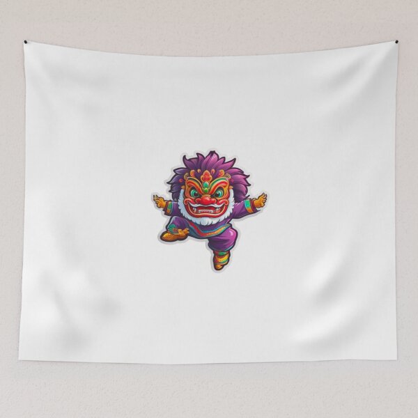 Item preview, Purple lion dance  designed and sold by KorArtStudio.