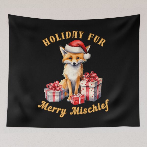 Item preview, Holiday Fur, Merry Mischief. fox lover designed and sold by FoxVibes.
