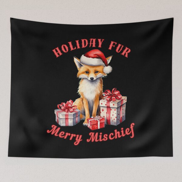 Item preview, Holiday Fur, Merry Mischief. fox head designed and sold by FoxVibes.