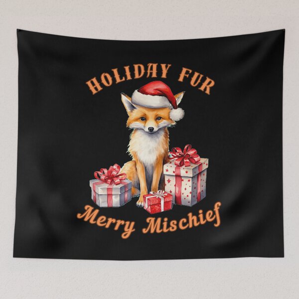 Item preview, Holiday Fur, Merry Mischief. fox portrait designed and sold by FoxVibes.