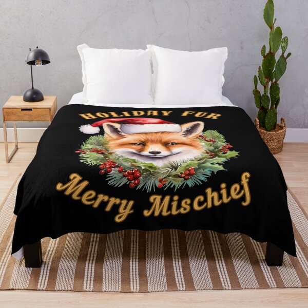 Item preview, Holiday Fur, Merry Mischief. fox saying designed and sold by FoxVibes.