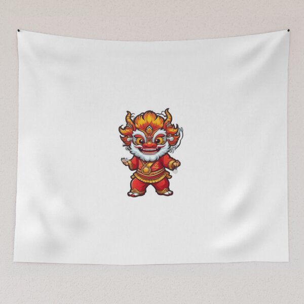 Item preview, Cute lion dance festival designed and sold by KorArtStudio.