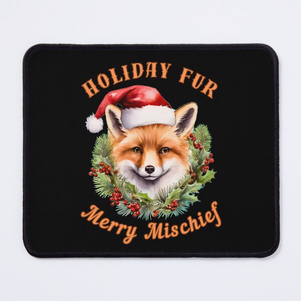 Item preview, Holiday Fur, Merry Mischief. fox watercolor designed and sold by FoxVibes.