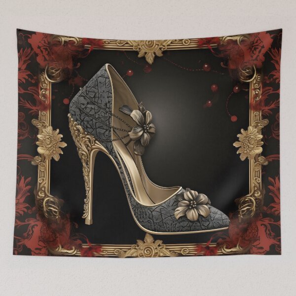 Item preview, delicate and intricate arabesque high heel print designed and sold by dcrc.