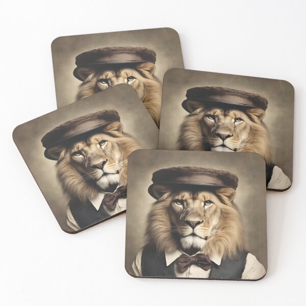Item preview, Victorian Lion Portrait Artistic Gift Fashion Serious Style  designed and sold by popanato.