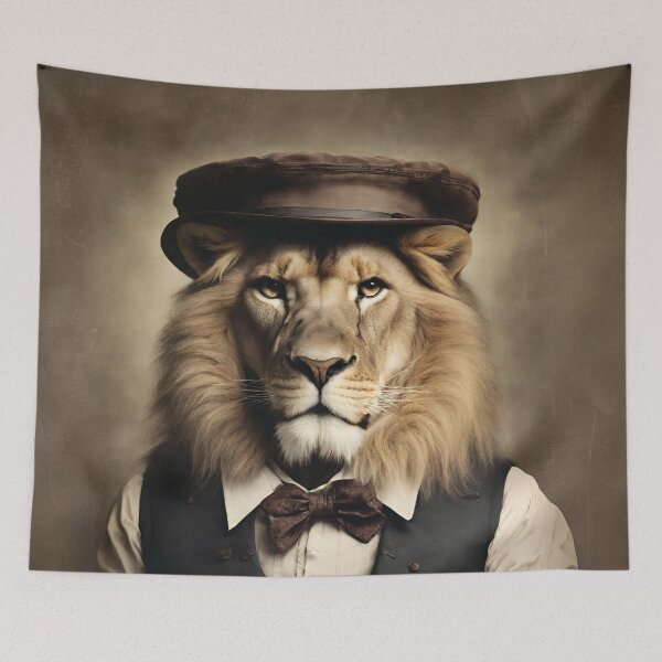 Item preview, Victorian Lion Portrait Artistic Gift Fashion Serious Style  designed and sold by popanato.