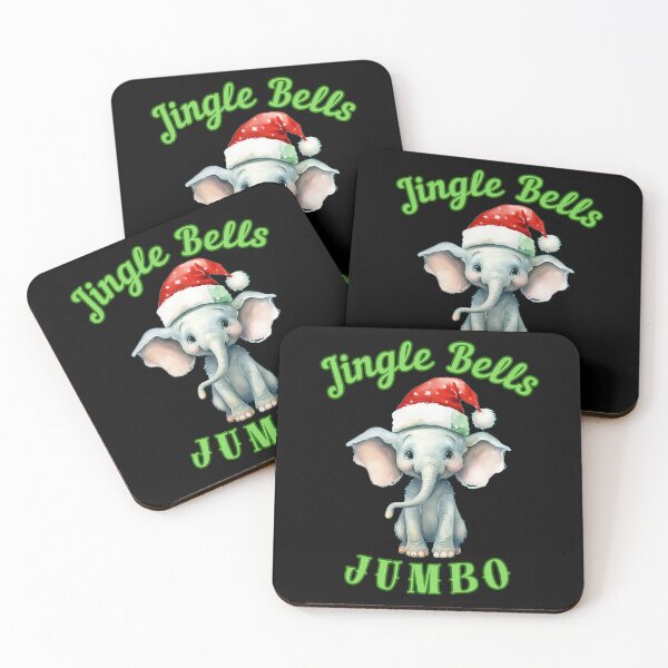 Item preview, Jingle Bells Jumbo. elephant portrait designed and sold by ElephantVibes.