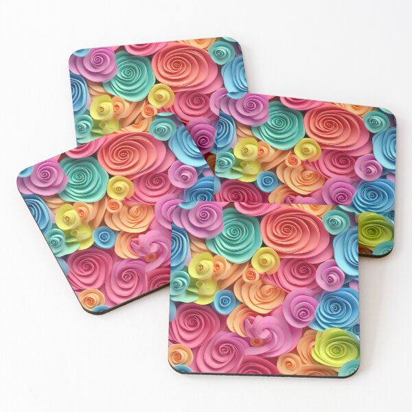 Item preview, A bunch of colorful paper flowers Seamless Pattern designed and sold by overheadclick.