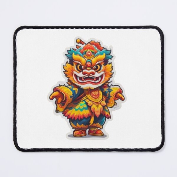 Item preview, Yellow lion dance festival designed and sold by KorArtStudio.