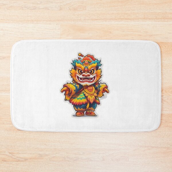 Item preview, Yellow lion dance festival designed and sold by KorArtStudio.