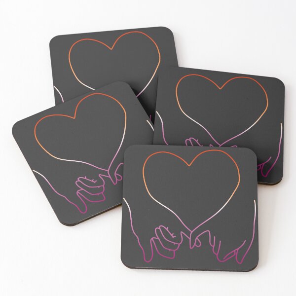Item preview, heart pinky promise in lesbian colours designed and sold by rosecolashop.