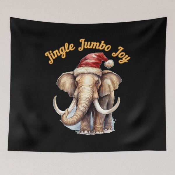 Item preview, Jingle Jumbo Joy. watercolor elephant designed and sold by ElephantVibes.