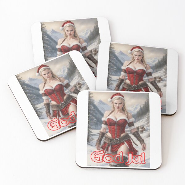 Item preview, Shield Maiden as Santa Claus; Viking;  designed and sold by StickerApe.