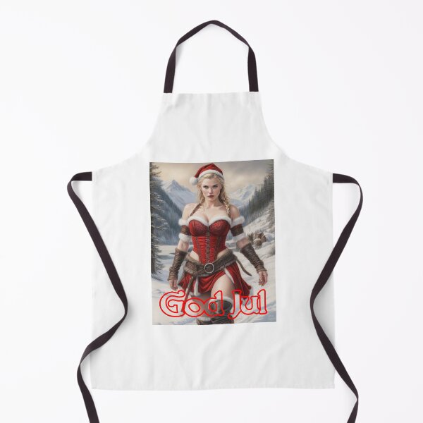 Item preview, Shield Maiden as Santa Claus; Viking; designed and sold by StickerApe.