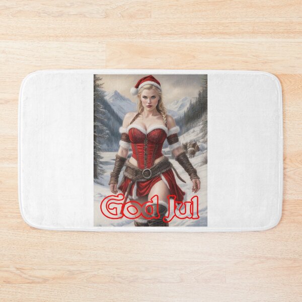 Item preview, Shield Maiden as Santa Claus; Viking;  designed and sold by StickerApe.