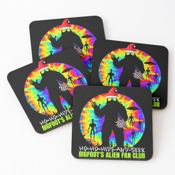 Item preview, Ho-Ho-Hide-and-Seek Bigfoots Alien Fan Club Rainbow Xmas designed and sold by r-silver.