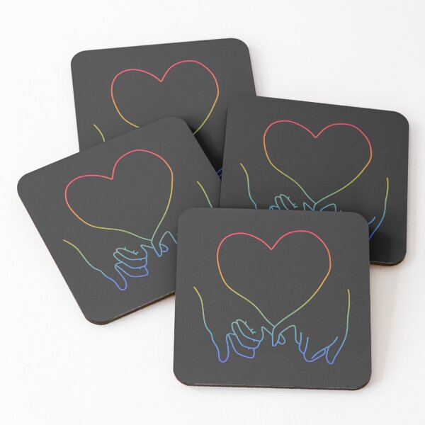 Item preview, heart pinky promise in pride rainbow colours designed and sold by rosecolashop.
