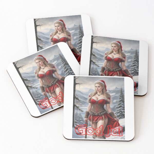 Item preview, Shield Maiden as Santa Claus; Viking;  designed and sold by StickerApe.