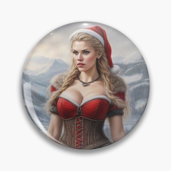 Item preview, Shield Maiden as Santa Claus; Viking;  designed and sold by StickerApe.