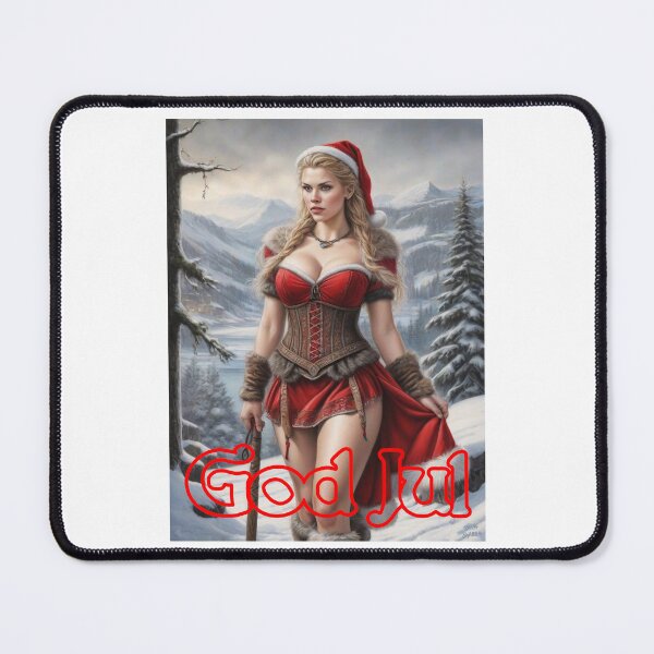Item preview, Shield Maiden as Santa Claus; Viking;  designed and sold by StickerApe.