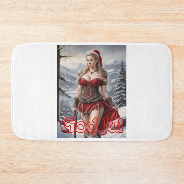 Item preview, Shield Maiden as Santa Claus; Viking;  designed and sold by StickerApe.