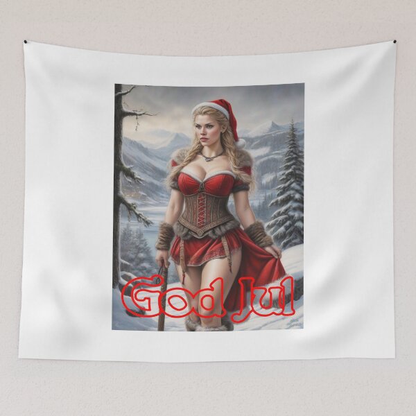 Item preview, Shield Maiden as Santa Claus; Viking;  designed and sold by StickerApe.