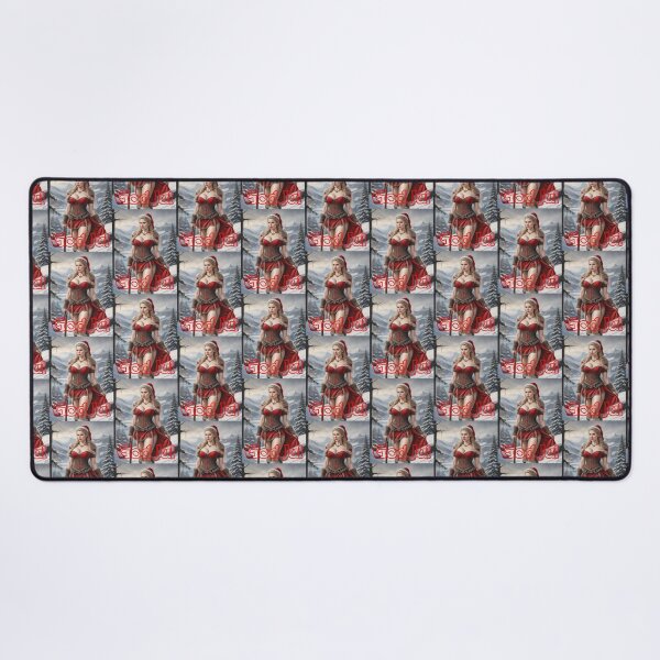 Item preview, Shield Maiden as Santa Claus; Viking; designed and sold by StickerApe.