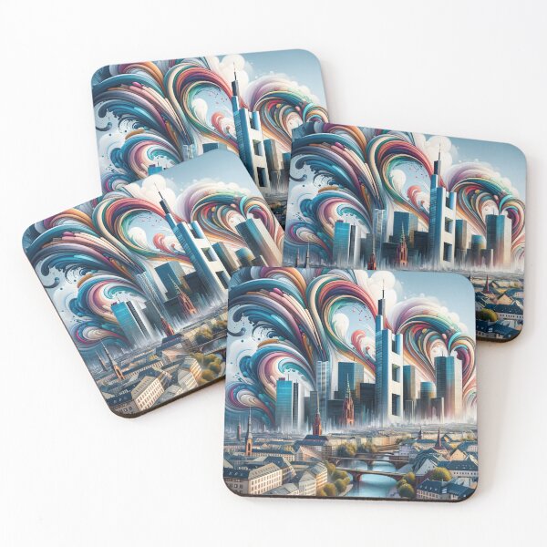Item preview, Frankfurt Skyline Colorful designed and sold by Places On Earth.