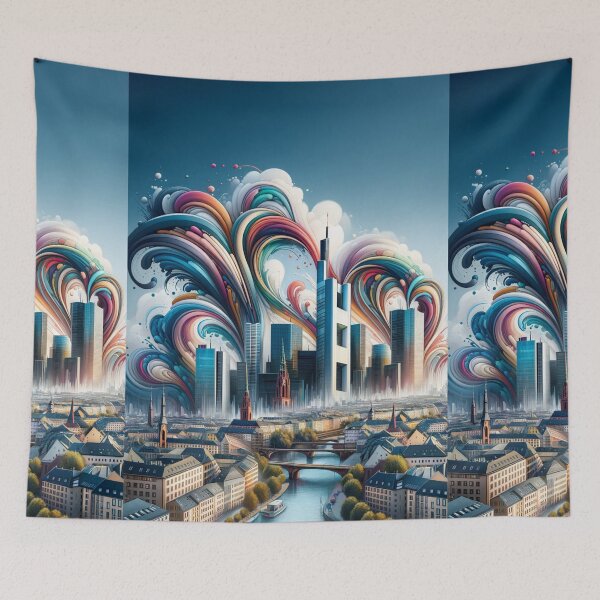 Item preview, Frankfurt Skyline Colorful designed and sold by Places On Earth.