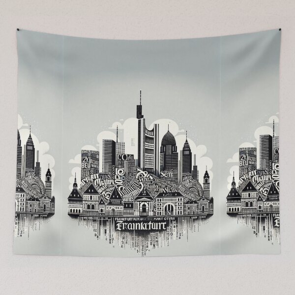 Item preview, Grey Frankfurt Skyline designed and sold by Places On Earth.