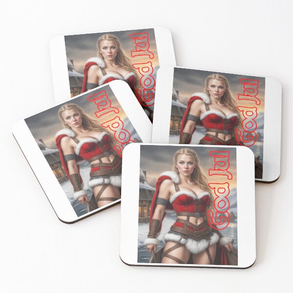 Item preview, Shield Maiden as Santa Claus; Viking;  designed and sold by StickerApe.