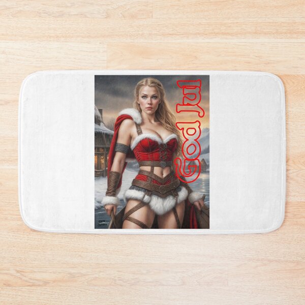 Item preview, Shield Maiden as Santa Claus; Viking;  designed and sold by StickerApe.