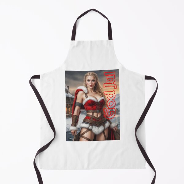 Item preview, Shield Maiden as Santa Claus; Viking; designed and sold by StickerApe.