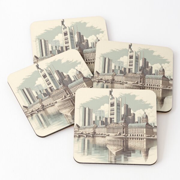 Item preview, Retro Frankfurt Skyline designed and sold by Places On Earth.