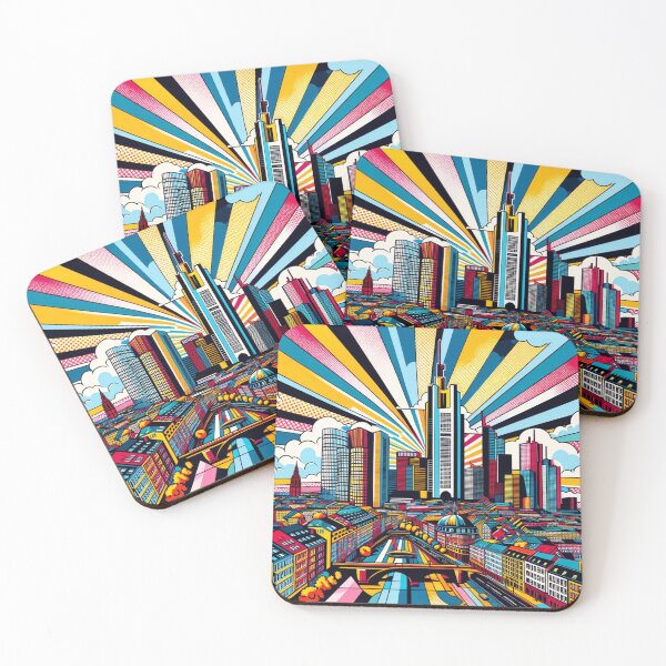 Item preview, Frankfurt Skyline Pop Art designed and sold by Places On Earth.