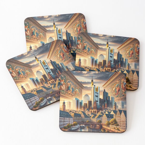 Item preview, Frankfurt Skyline German Art designed and sold by Places On Earth.