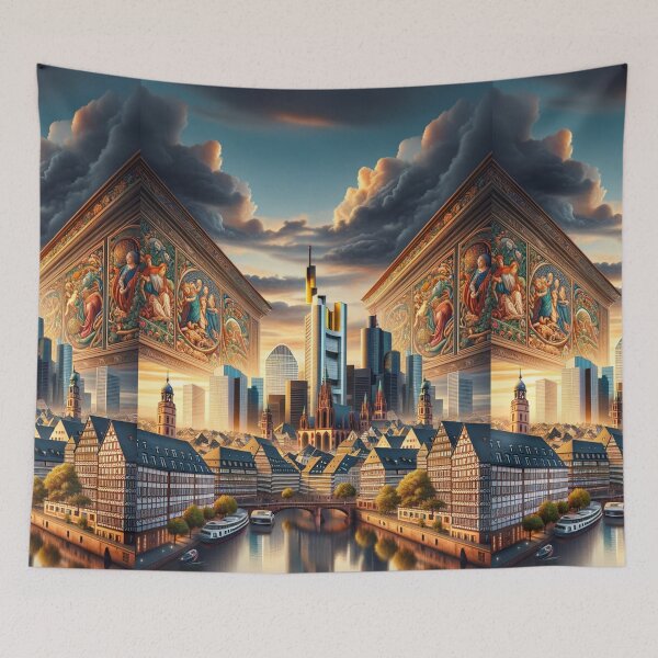 Item preview, Frankfurt Skyline German Art designed and sold by Places On Earth.