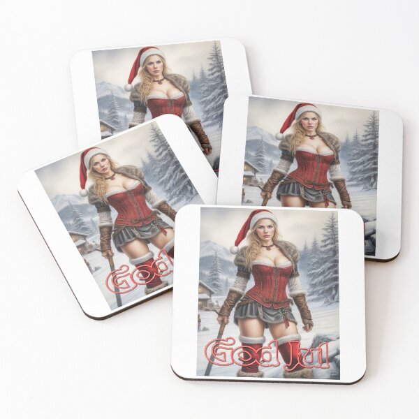 Item preview, Shield Maiden as Santa Claus; Viking;  designed and sold by StickerApe.