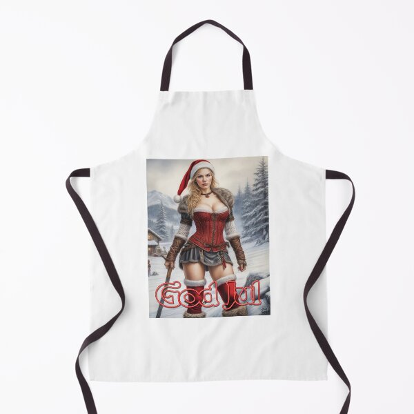 Item preview, Shield Maiden as Santa Claus; Viking; designed and sold by StickerApe.