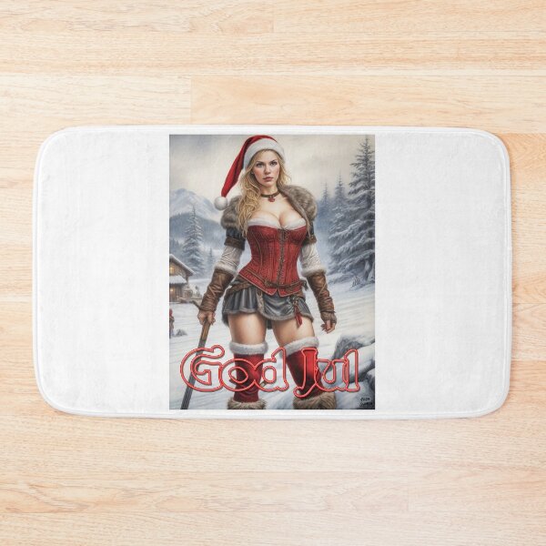 Item preview, Shield Maiden as Santa Claus; Viking;  designed and sold by StickerApe.